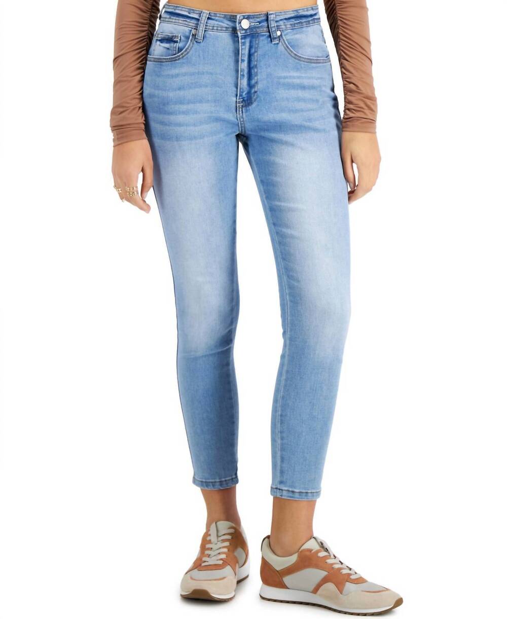 NEW INDIGO SAINTS women's skinny ankle jeans in medium wash